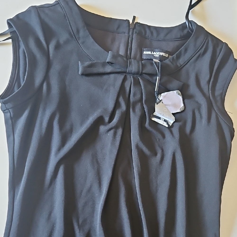 Karl Lagerfeld Black Bow Detail Dress